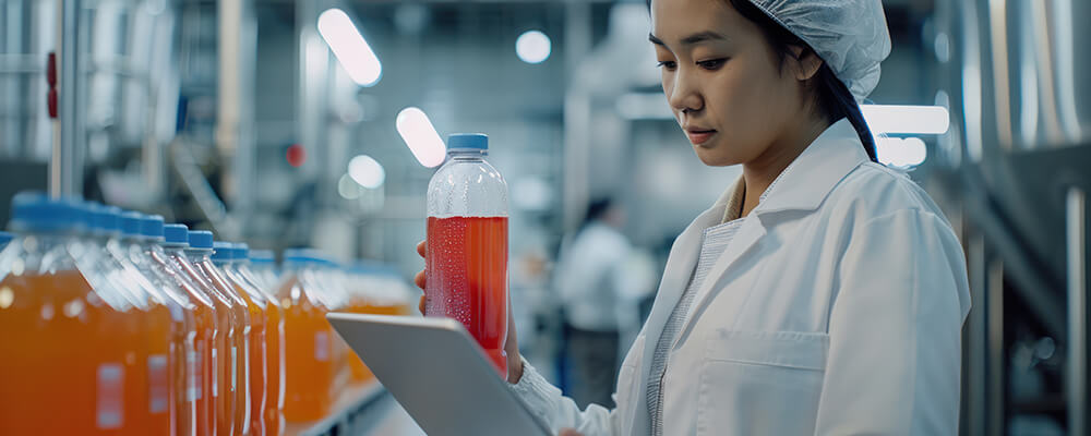 ISA IC40 Training - Image of female engineer on batch processing plant floor
